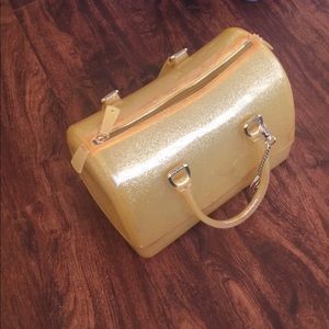 Jelly Gold glitter handbag